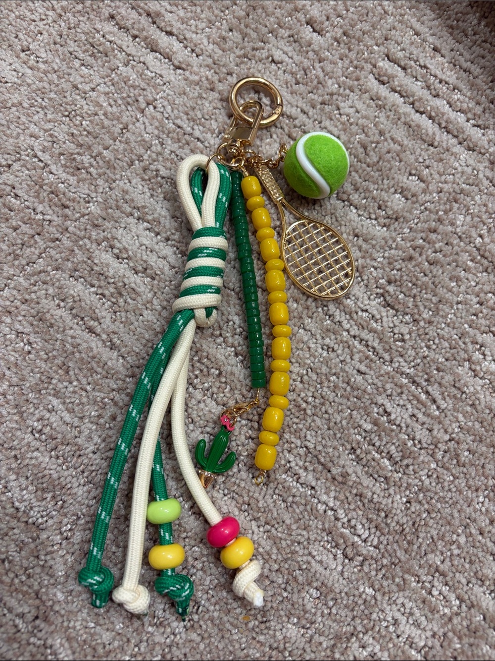 Tennis themed Bag Charm